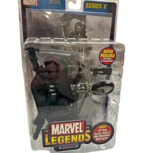 Marvel Legends Series V Blade 2003 NIB w/Wall-Mount Bike